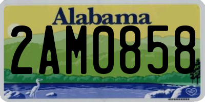 AL license plate 2AM0858