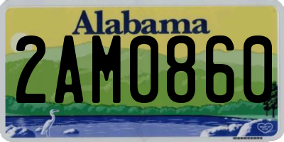 AL license plate 2AM0860