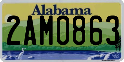 AL license plate 2AM0863