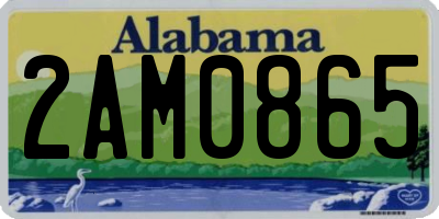 AL license plate 2AM0865