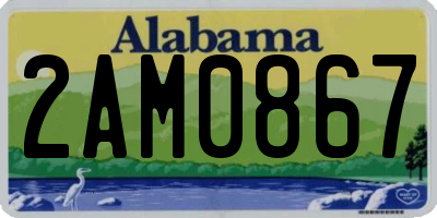 AL license plate 2AM0867