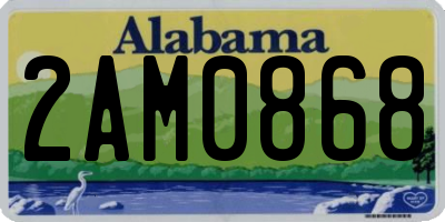 AL license plate 2AM0868