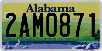 AL license plate 2AM0871
