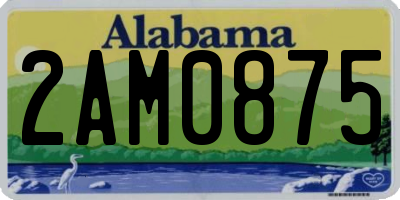 AL license plate 2AM0875