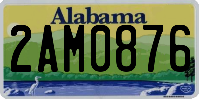 AL license plate 2AM0876