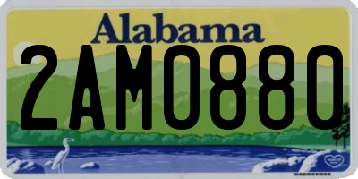 AL license plate 2AM0880