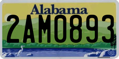 AL license plate 2AM0893