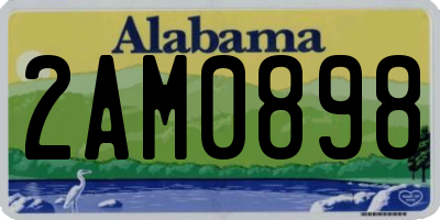 AL license plate 2AM0898