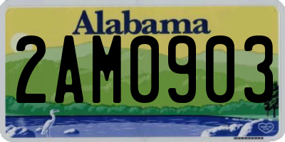 AL license plate 2AM0903