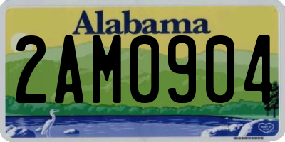 AL license plate 2AM0904