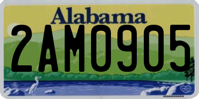 AL license plate 2AM0905