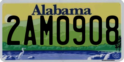 AL license plate 2AM0908