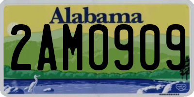 AL license plate 2AM0909