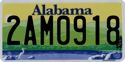 AL license plate 2AM0918