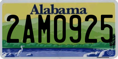 AL license plate 2AM0925