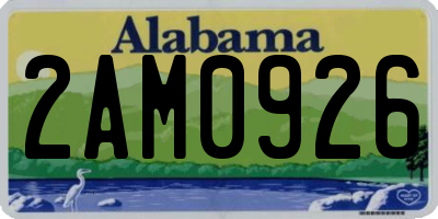AL license plate 2AM0926