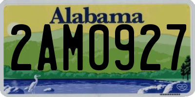 AL license plate 2AM0927