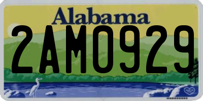 AL license plate 2AM0929