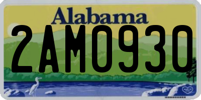 AL license plate 2AM0930
