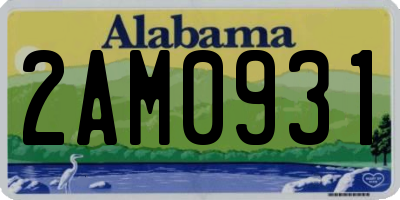AL license plate 2AM0931