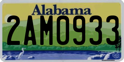 AL license plate 2AM0933
