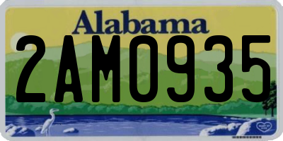 AL license plate 2AM0935