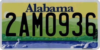 AL license plate 2AM0936