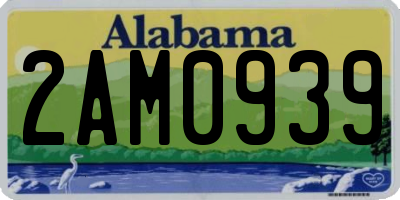AL license plate 2AM0939