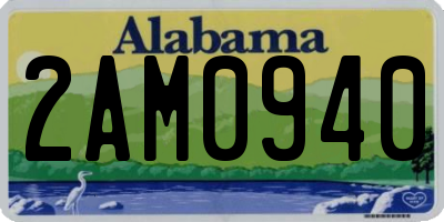 AL license plate 2AM0940