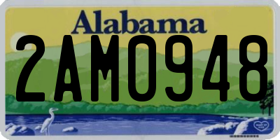 AL license plate 2AM0948