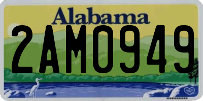 AL license plate 2AM0949