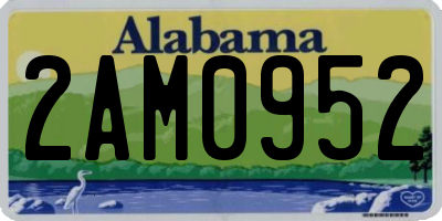 AL license plate 2AM0952