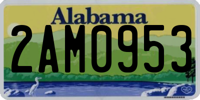 AL license plate 2AM0953