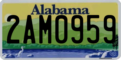 AL license plate 2AM0959