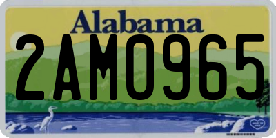 AL license plate 2AM0965