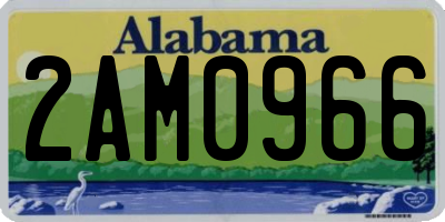 AL license plate 2AM0966