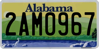 AL license plate 2AM0967