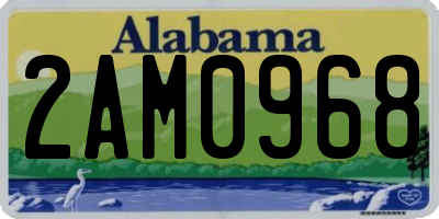 AL license plate 2AM0968