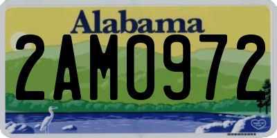 AL license plate 2AM0972