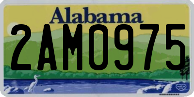 AL license plate 2AM0975