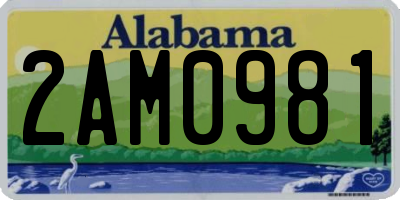 AL license plate 2AM0981