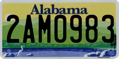 AL license plate 2AM0983