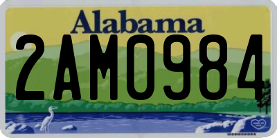 AL license plate 2AM0984