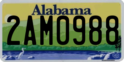 AL license plate 2AM0988