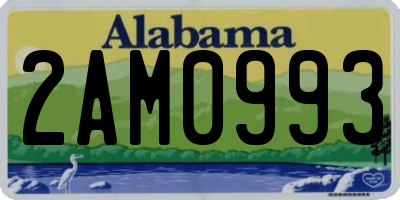 AL license plate 2AM0993