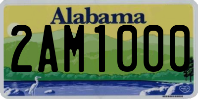 AL license plate 2AM1000