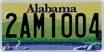 AL license plate 2AM1004