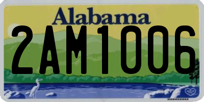 AL license plate 2AM1006