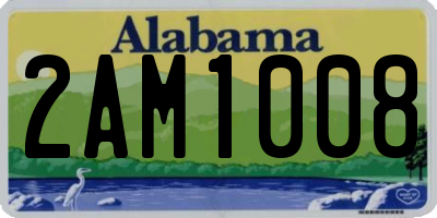 AL license plate 2AM1008