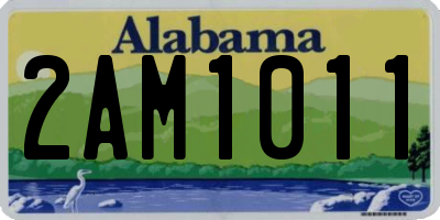 AL license plate 2AM1011